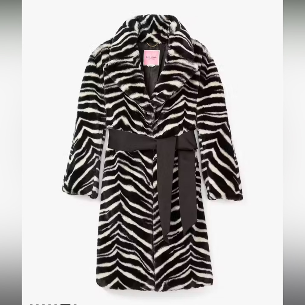 Kate Spade New York Bold Zebra Coat